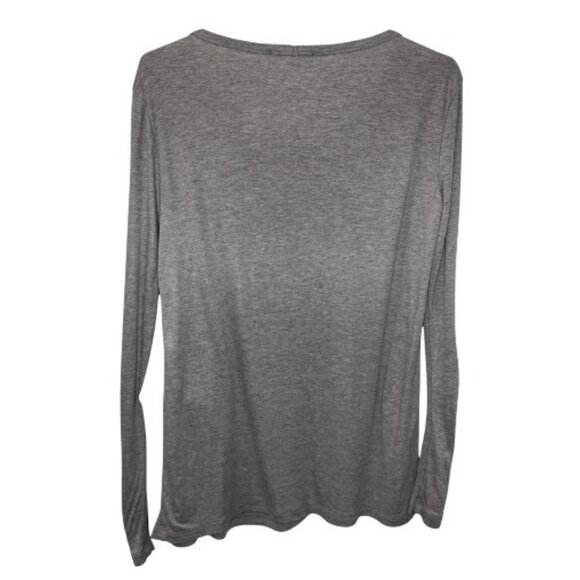 MaxMara grey long sleeve scoop neck top size M - Picture 5 of 5